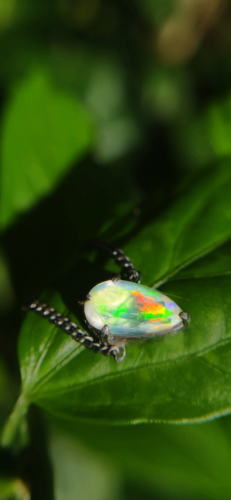 WHITE FIERY OPAL PEAR